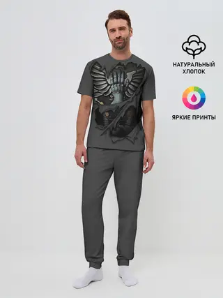 Мужская пижама с брюками / Железные Руки Броня
