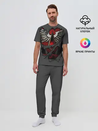 Мужская пижама с брюками / Доспехи Кровавых Ангелов