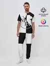 Мужская пижама с брюками / Nerv black and white