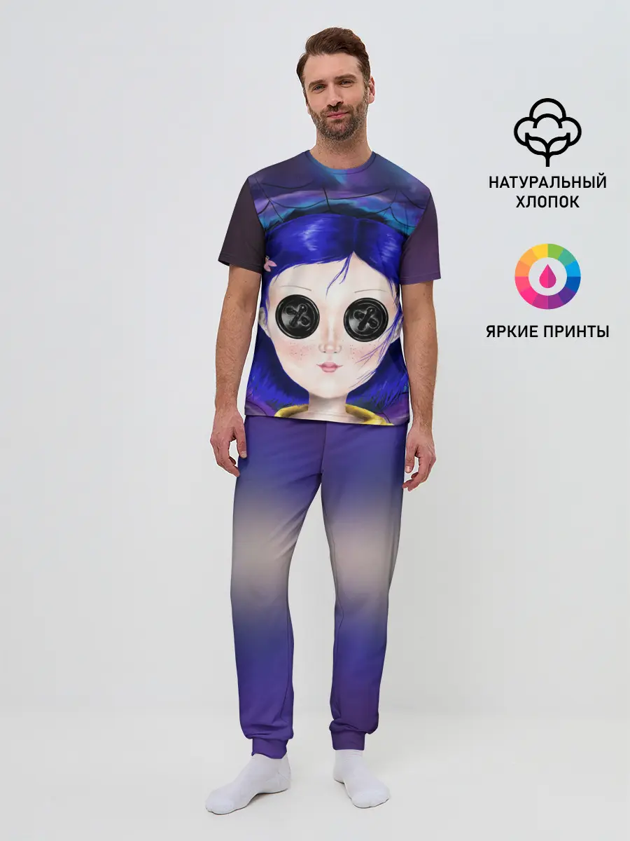 Мужская пижама с брюками / Coraline