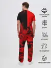 Мужская пижама с брюками / BLACK RED FIRE