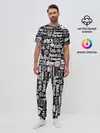 Мужская пижама с брюками / ЛОГОТИПЫ РОК ГРУПП GLITCH