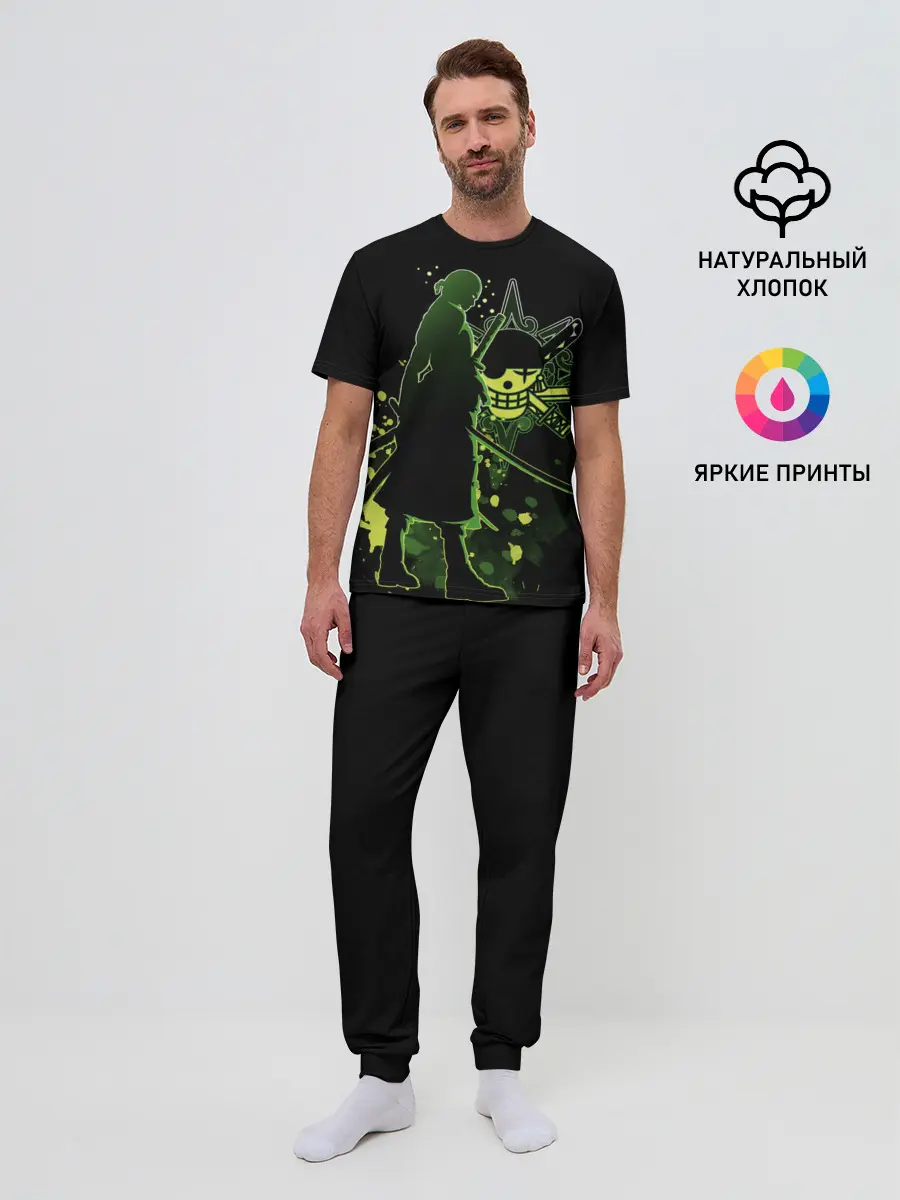 Мужская пижама с брюками / меч One Piece