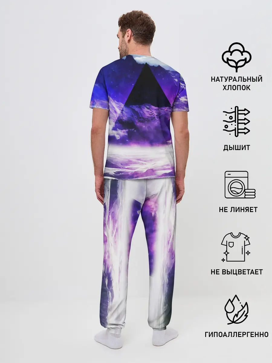 Мужская пижама с брюками / Космический треугольник