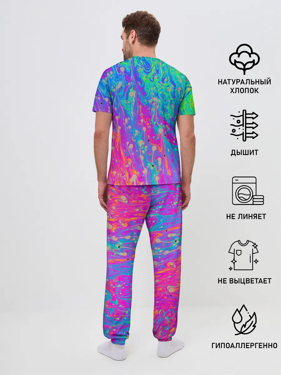 Мужская пижама с брюками / НЕОНОВАЯ ПАЛИТРА