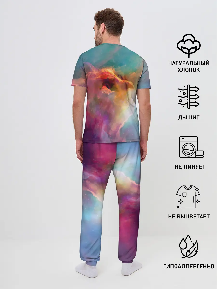 Мужская пижама с брюками / КОСМИЧЕСКИЙ КОТ