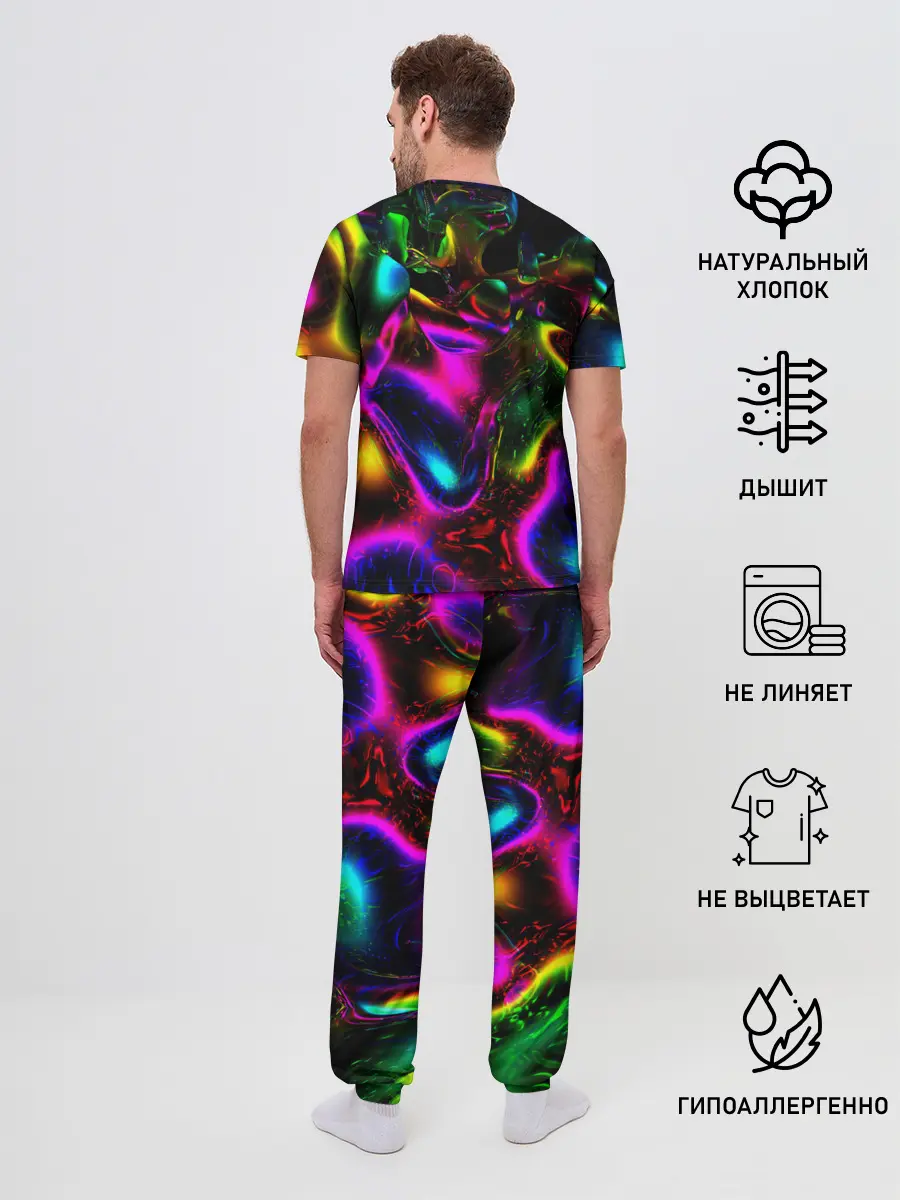 Мужская пижама с брюками / В НЕОНЕ