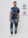 Мужская пижама с брюками / Кот космонавт