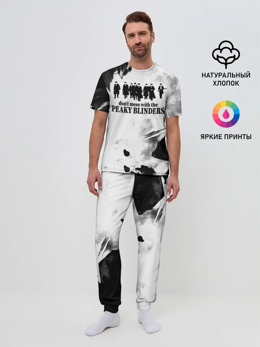 Мужская пижама с брюками / Острые козырьки