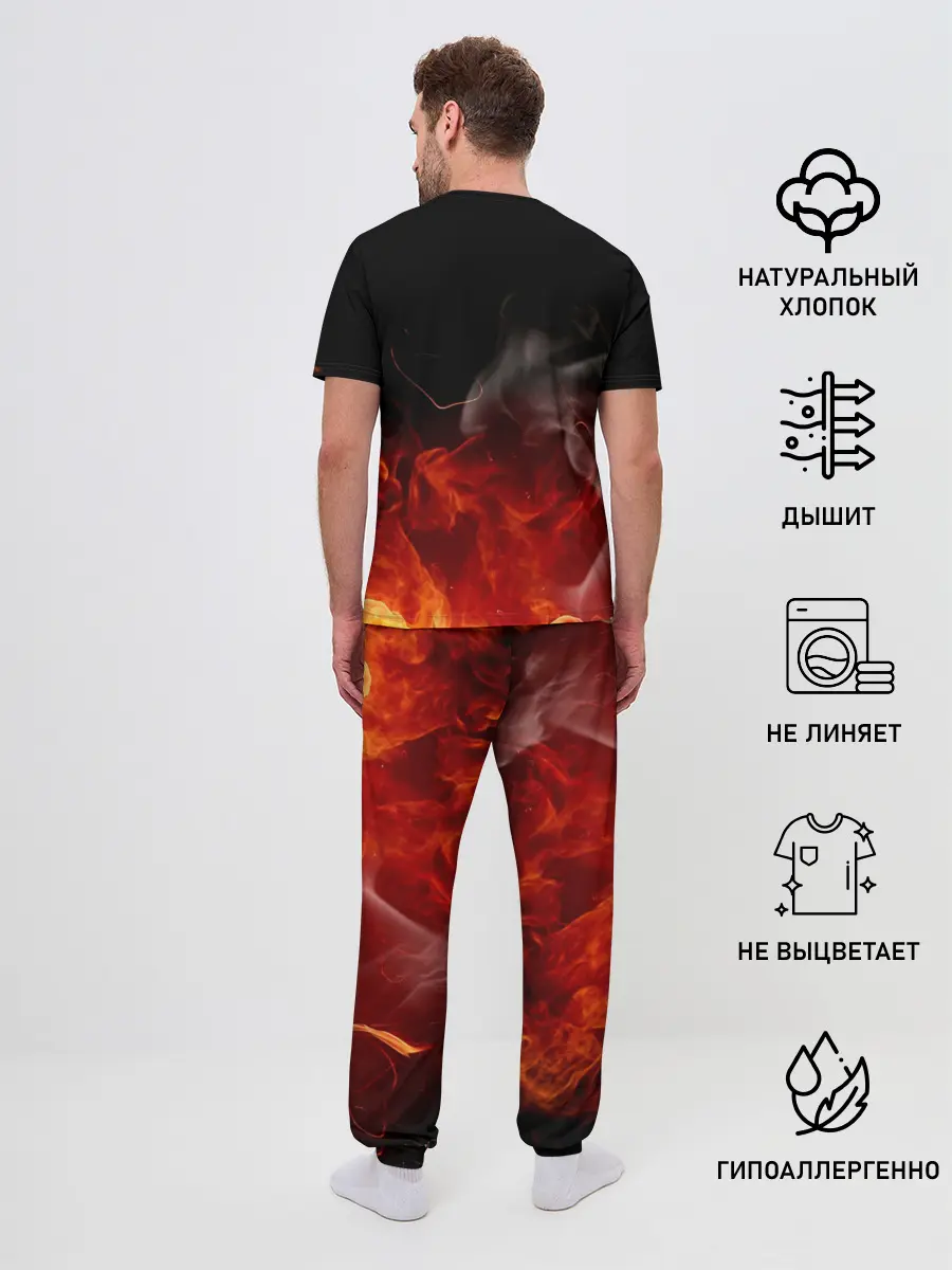 Мужская пижама с брюками / Острые козырьки