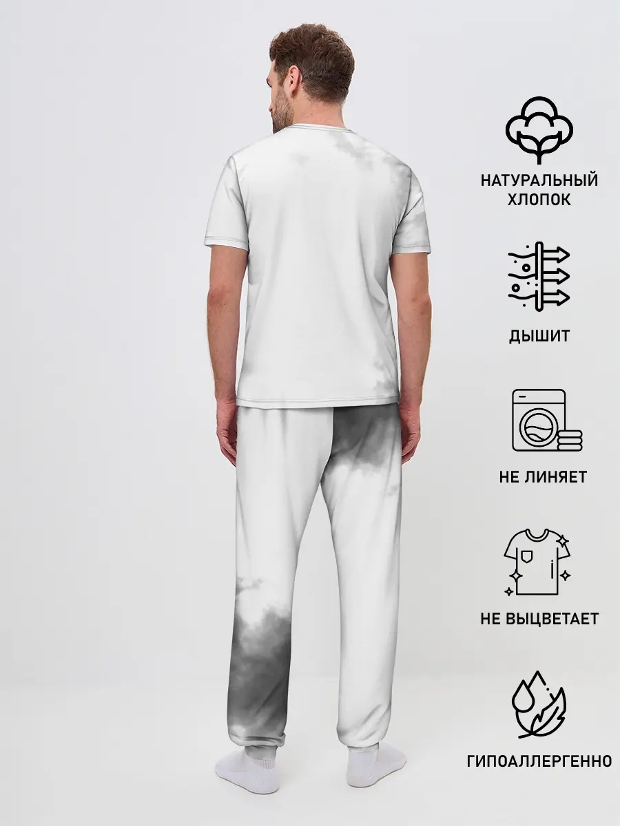 Мужская пижама с брюками / Острые козырьки