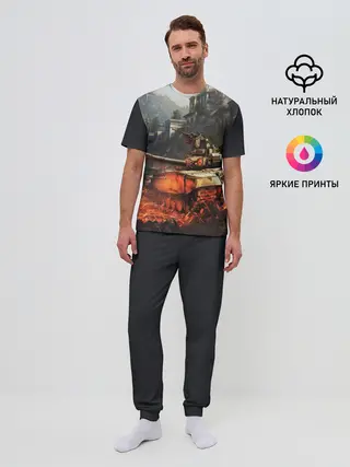 Мужская пижама с брюками / ТАНКИ