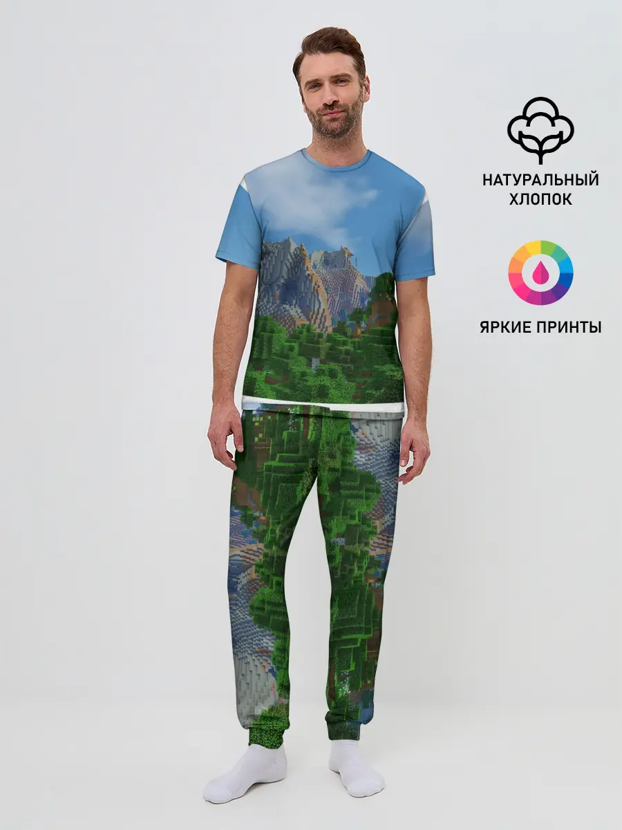 Мужская пижама с брюками / Minecraft