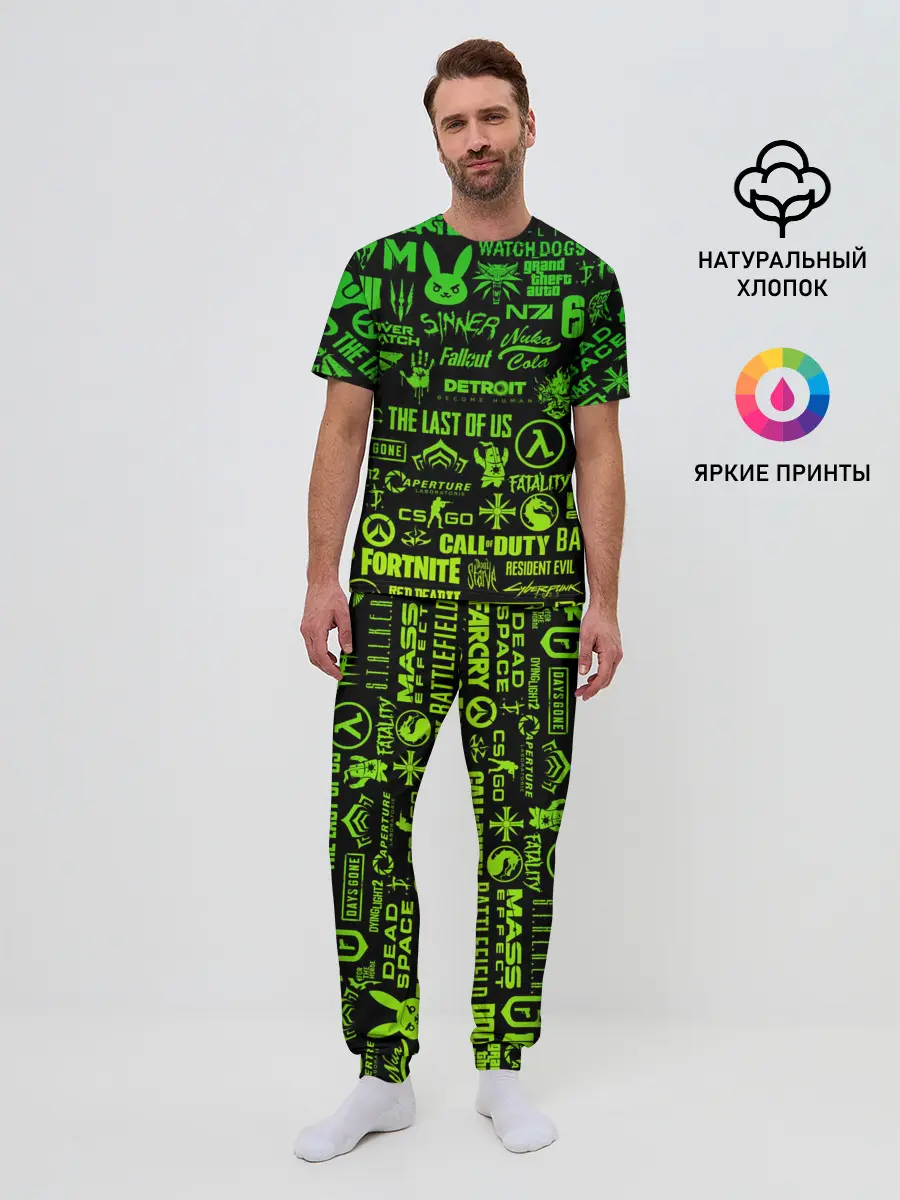 Мужская пижама с брюками / ЛОГОТИПЫ ИГР