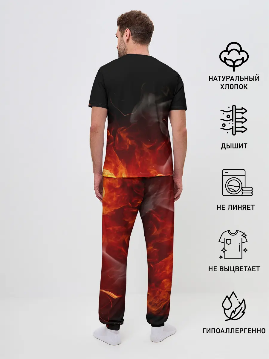 Мужская пижама с брюками / Все идет по плану