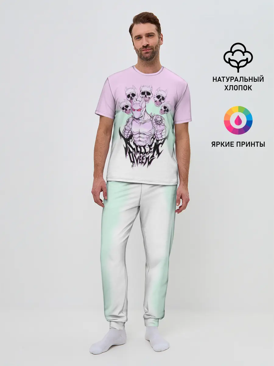 Мужская пижама с брюками / KILLER QUEEN 5 черепов