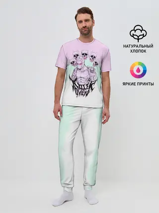 Мужская пижама с брюками / KILLER QUEEN 5 черепов
