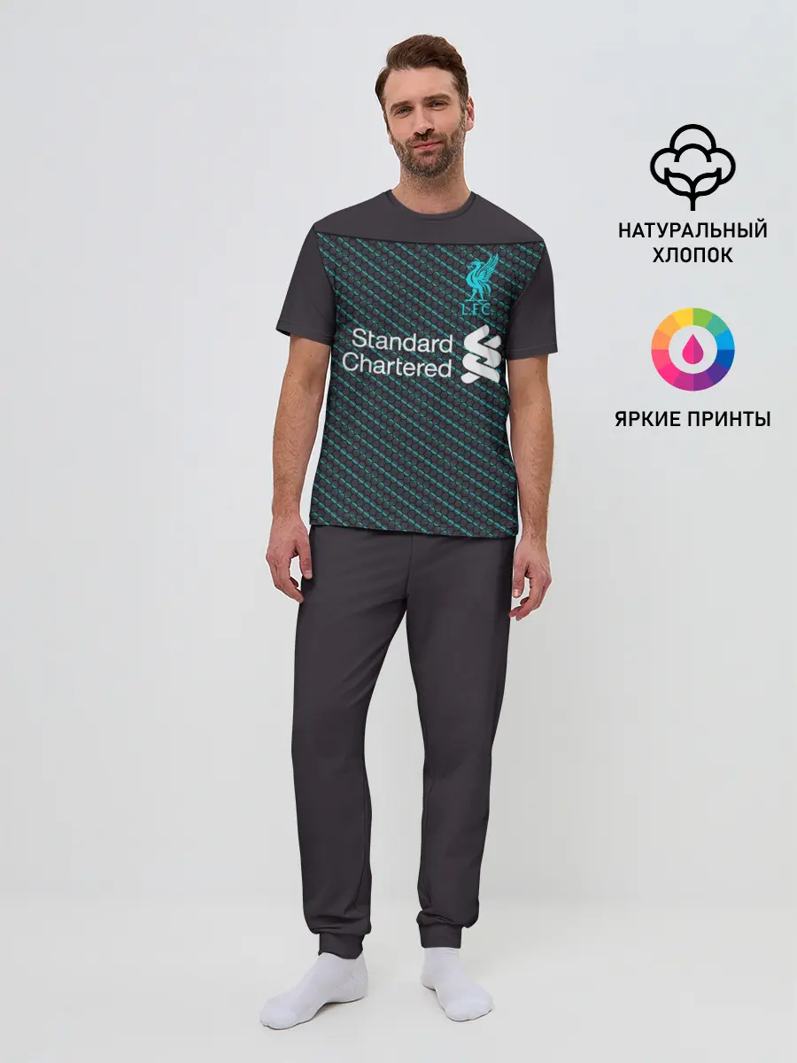 Мужская пижама с брюками / Liverpool 19-20 home - форма.