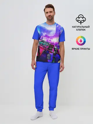 Мужская пижама с брюками / CS GO:Неоновая Революция