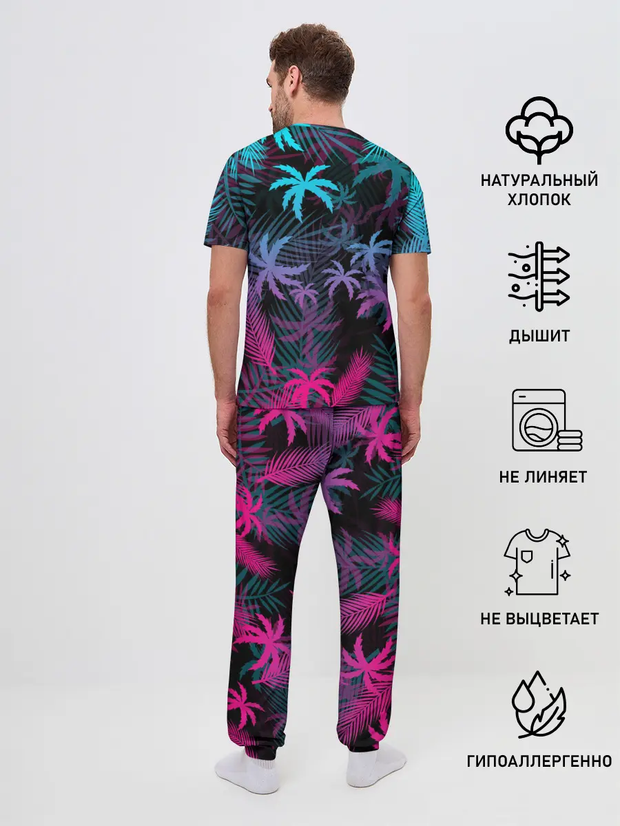 Мужская пижама с брюками / НЕОНОВЫЕ ПАЛЬМЫ | NEON PALMS
