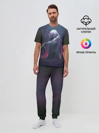 Мужская пижама с брюками / ноль два облик