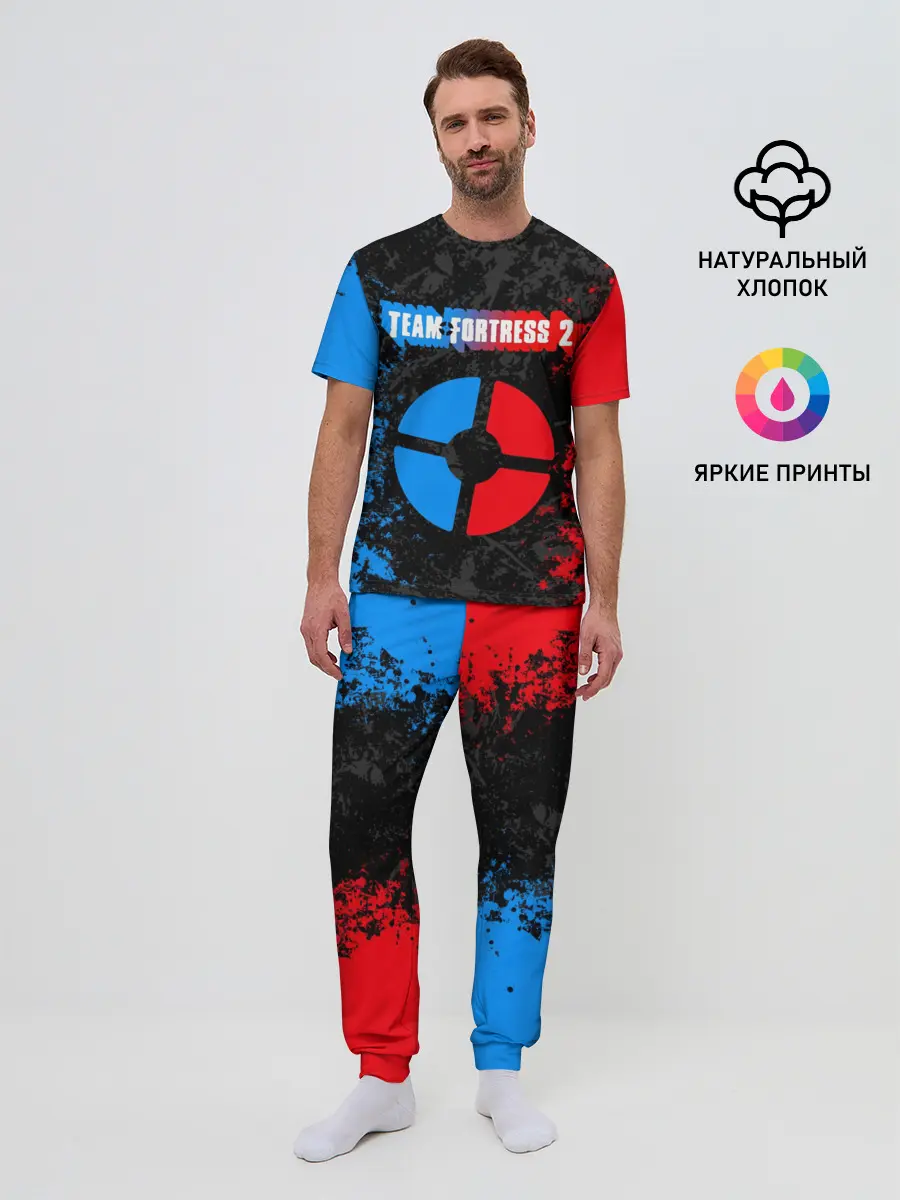 Мужская пижама с брюками / TEAM FORTRESS 2 RED VS BLUE