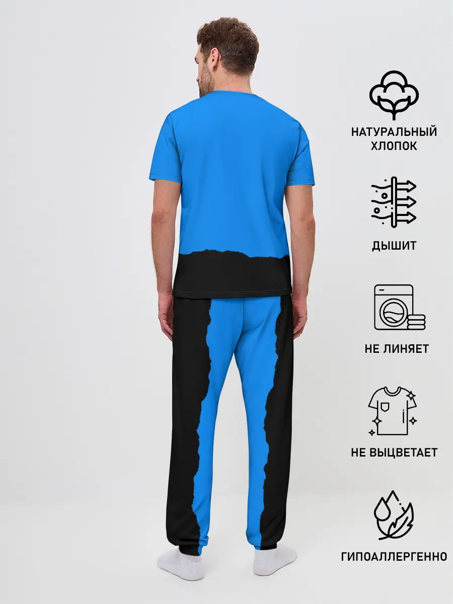 Мужская пижама с брюками / TEAM FORTRESS 2 BLUE TEAM