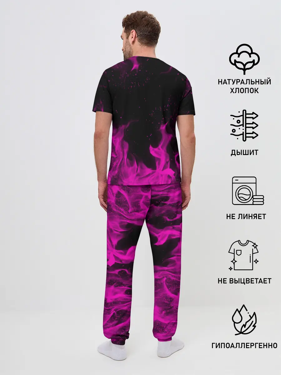 Мужская пижама с брюками / KILLER QUEEN розовое пламя