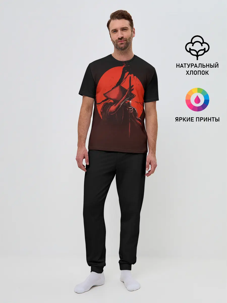 Мужская пижама с брюками / Самурай