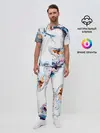 Мужская пижама с брюками / Брызги красок