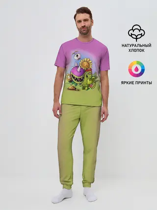 Мужская пижама с брюками / Plants vs. Zombies