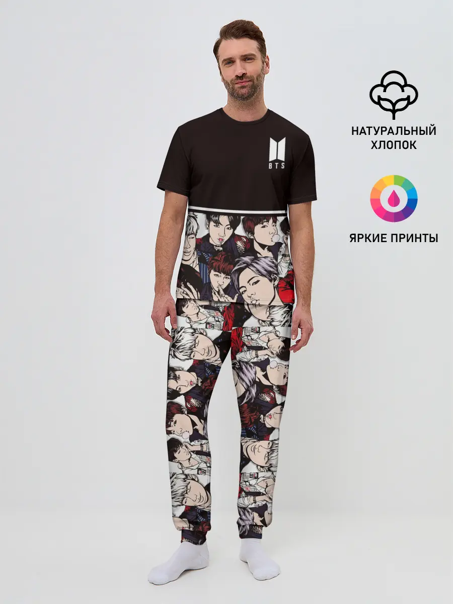 Мужская пижама с брюками / BTS