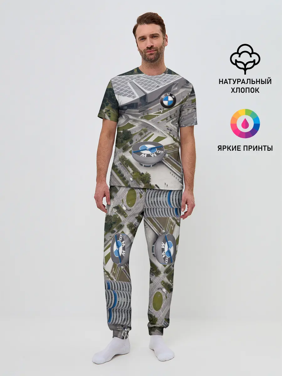 Мужская пижама с брюками / BMW city