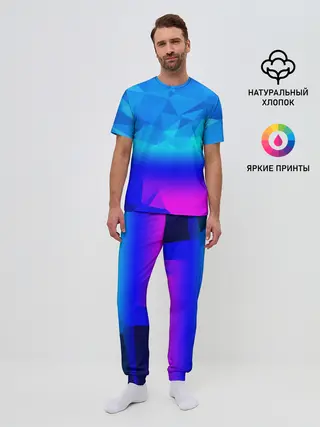 Мужская пижама с брюками / ABSTRACT NEON