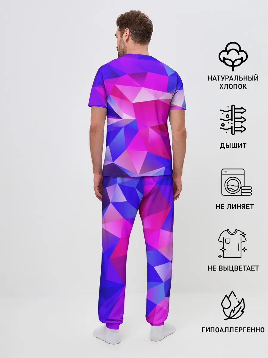 Мужская пижама с брюками / NEON POLYGON