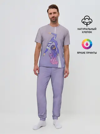 Мужская пижама с брюками / Гимнастка на полотне