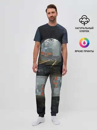 Мужская пижама с брюками / Трамвай