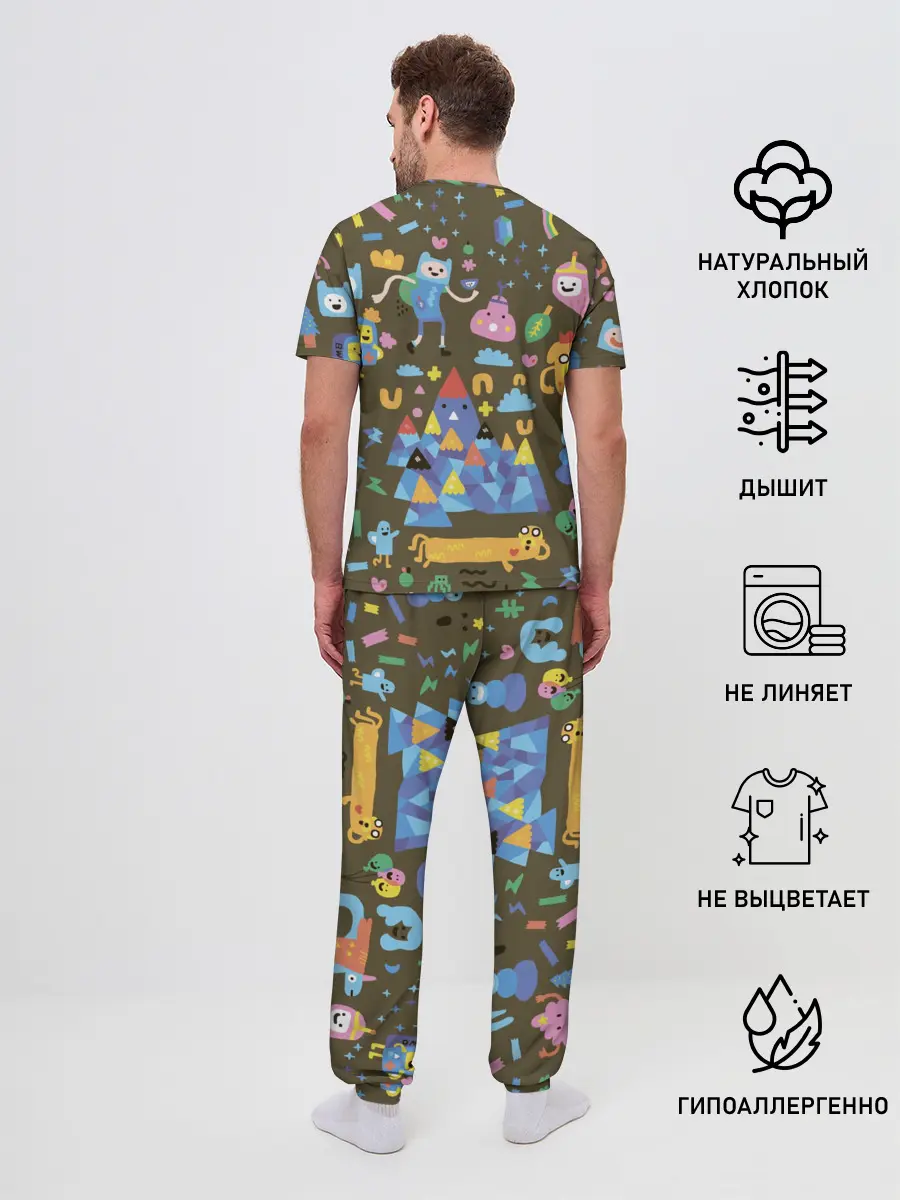 Мужская пижама с брюками / Время приключений Зима