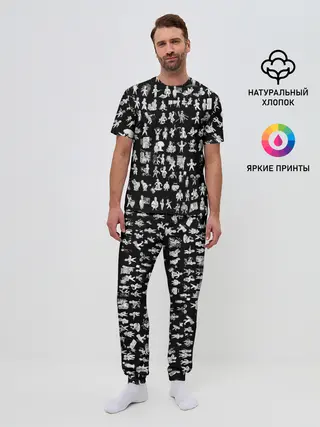Мужская пижама с брюками / FALLOUT BLACK