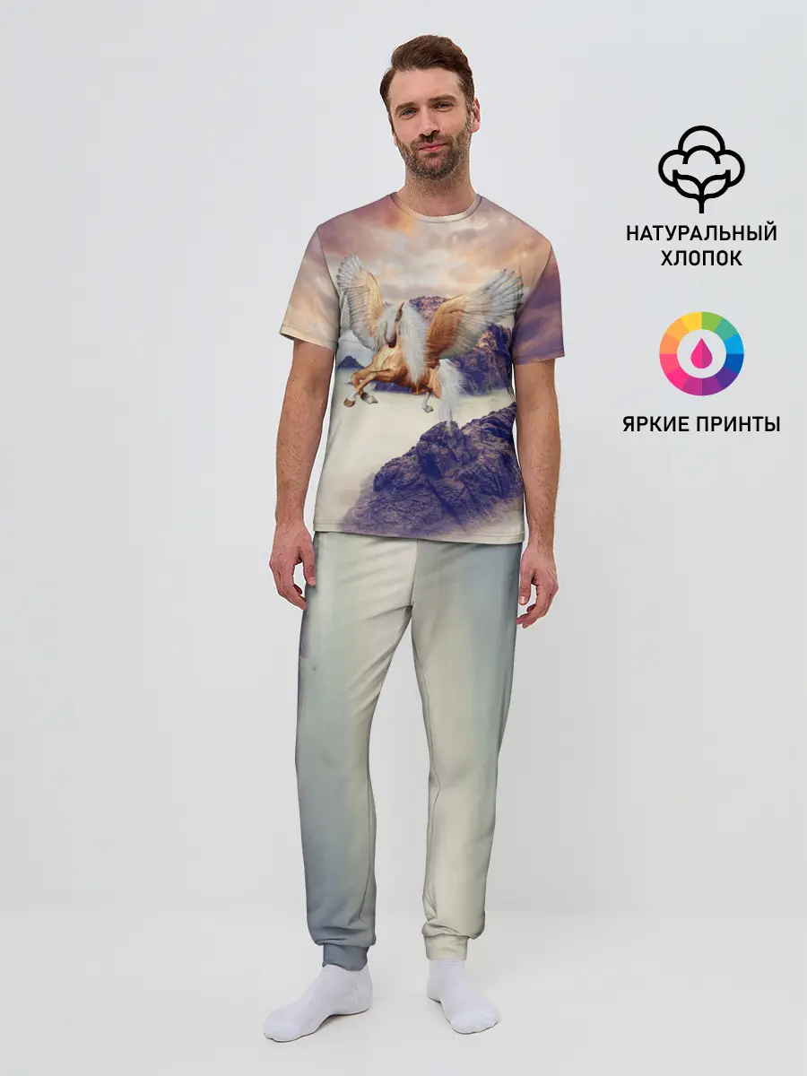 Мужская пижама с брюками / Sea Sunset Horse