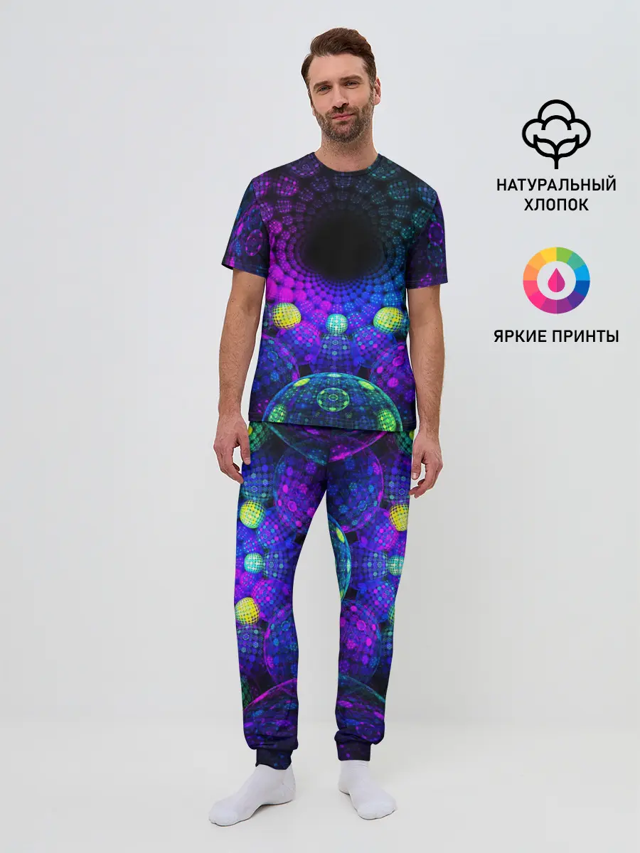 Мужская пижама с брюками / PSY NEON