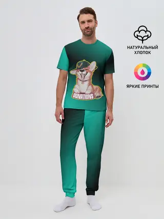 Мужская пижама с брюками / корги