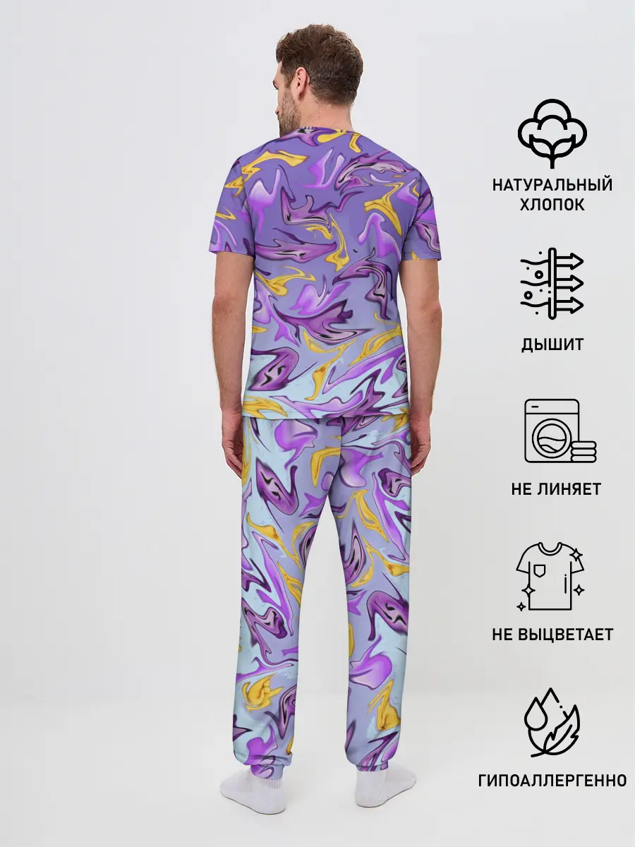 Мужская пижама с брюками / Абстракция