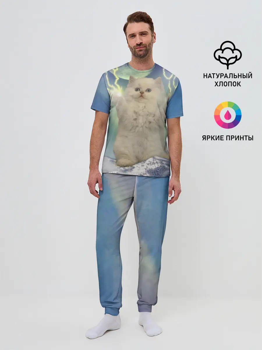 Мужская пижама с брюками / Грозовой Котик