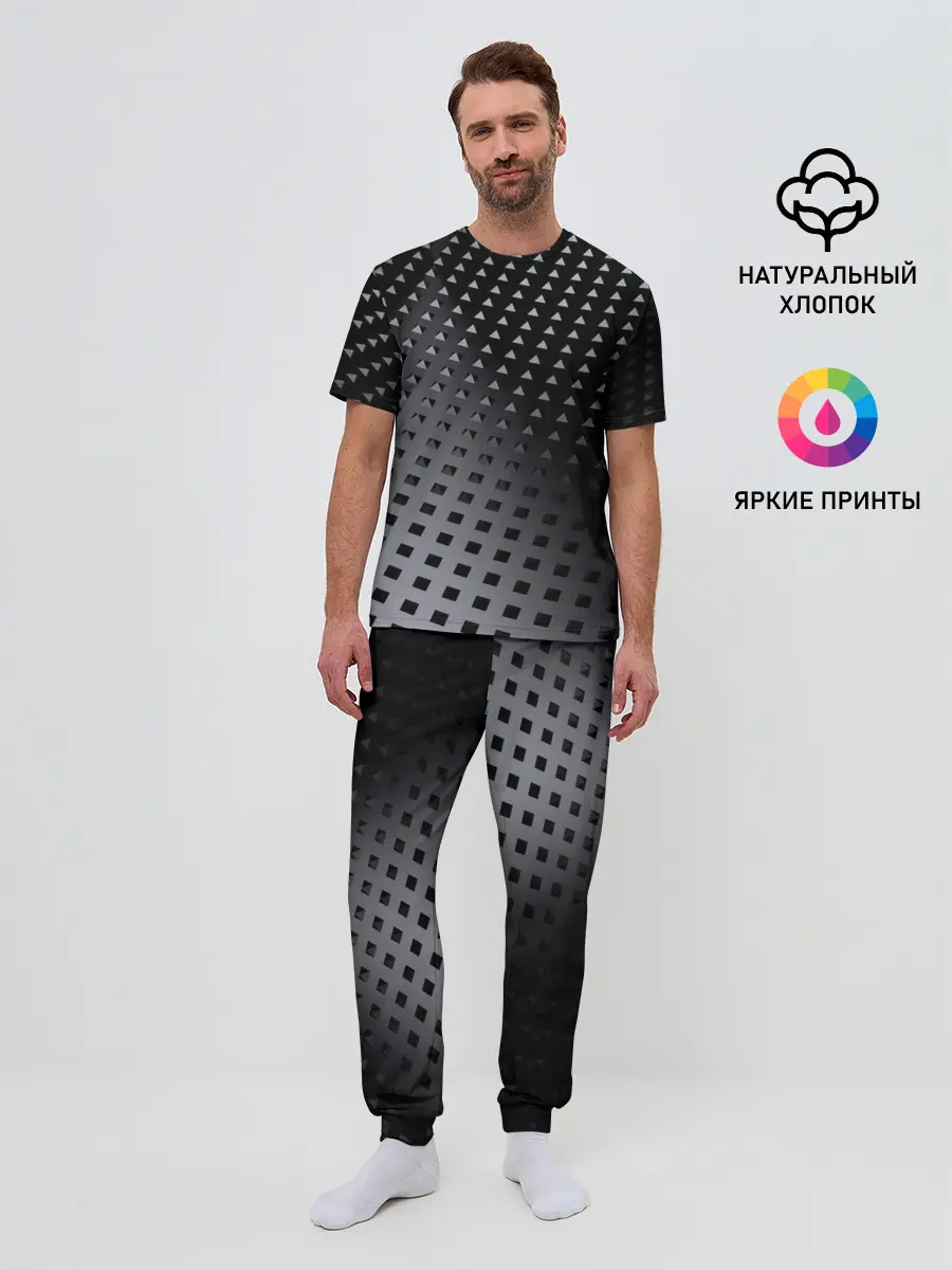 Мужская пижама с брюками / Текстура.