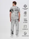 Мужская пижама с брюками / Газета Newspaper
