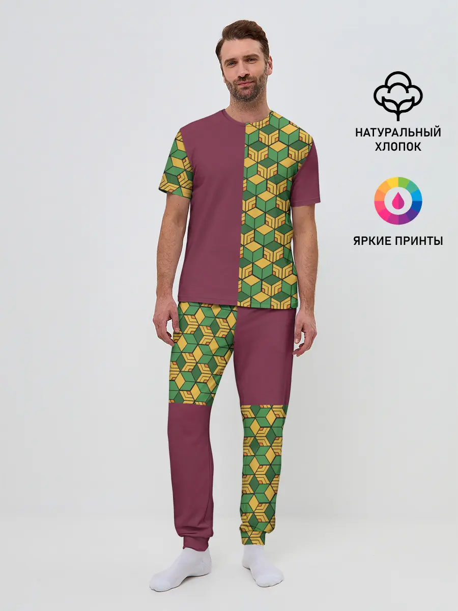 Мужская пижама с брюками / ГИЮ ТОМИОКА / KIMETSU NO YAIBA