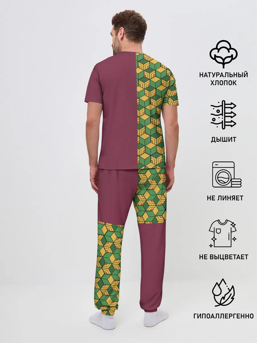 Мужская пижама с брюками / ГИЮ ТОМИОКА / KIMETSU NO YAIBA