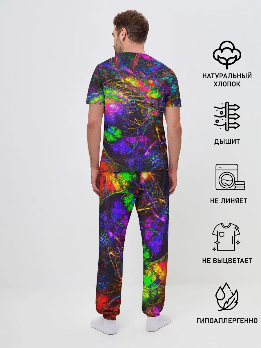 Мужская пижама с брюками / НЕОНОВЫЕ КРАСКИ