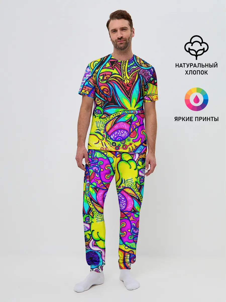 Мужская пижама с брюками / PSY ABSTRACTION